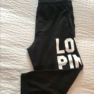 PINK ankle length sweats